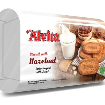 Biscuit with Hazelnut taste decorated with sugar